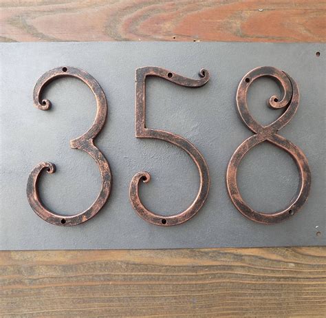 modern metal house numbers|5 in metal house numbers.